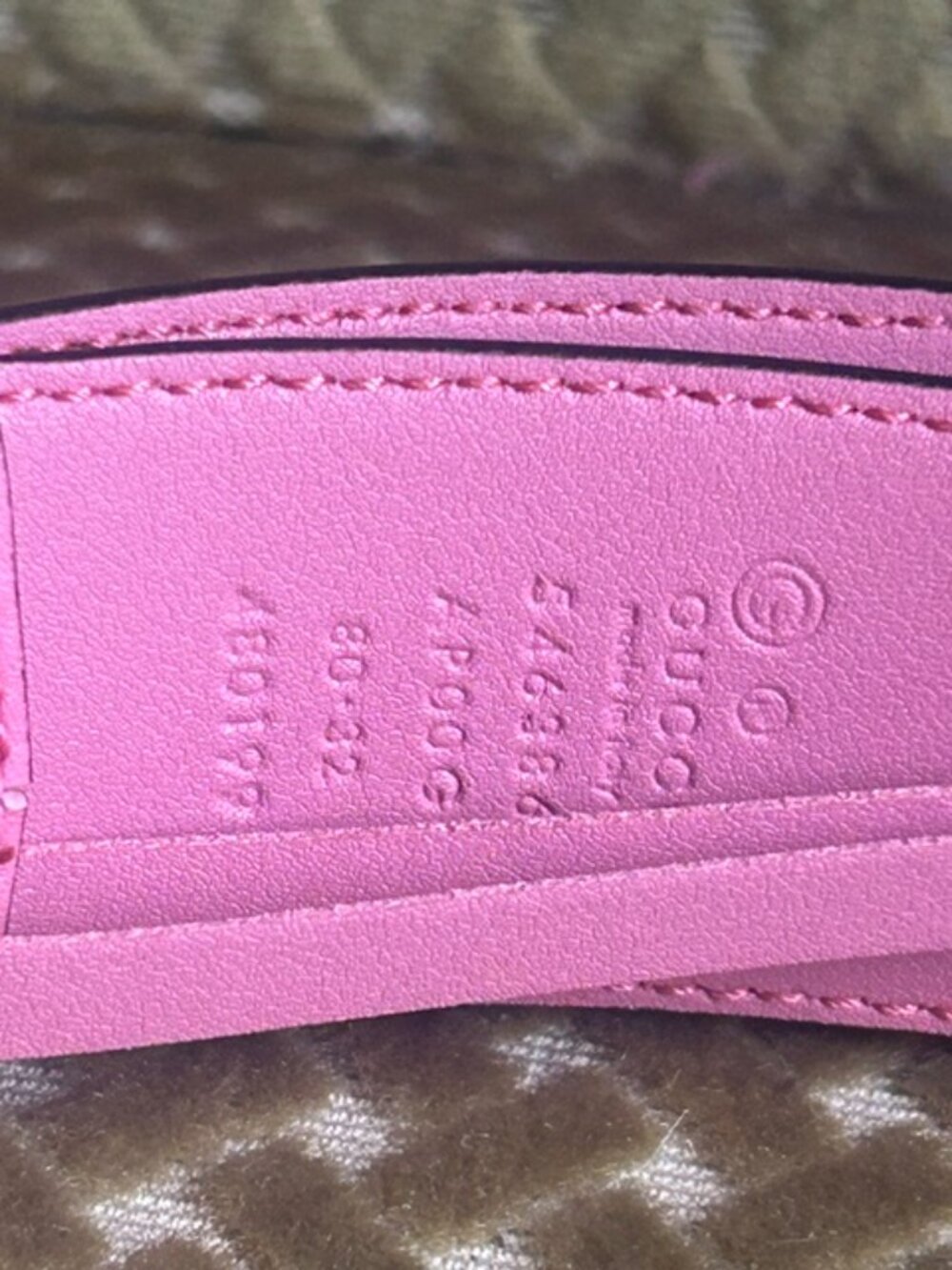 GUCCI Pretty Pink 100% Leather Interlocking G Buckle Belt - Picture 11 of 16